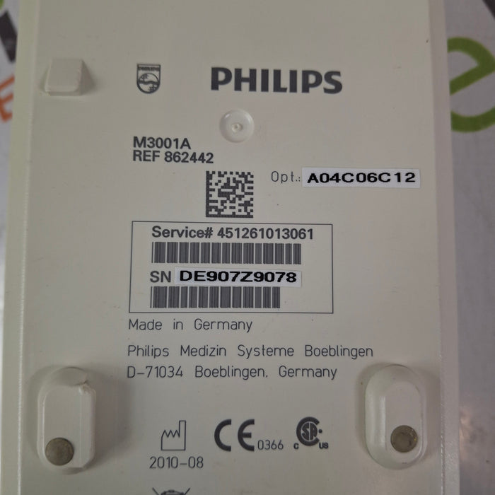 Philips M3001A-A04C06C12 OxiMax SpO2, NIBP, 12 Lead ECG, Temp, IBP MMS Module