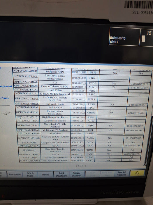 GE Healthcare Carescape B450 Critical Care Patient Monitor