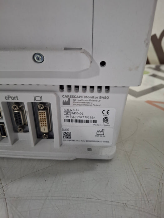 GE Healthcare Carescape B450 Critical Care Patient Monitor