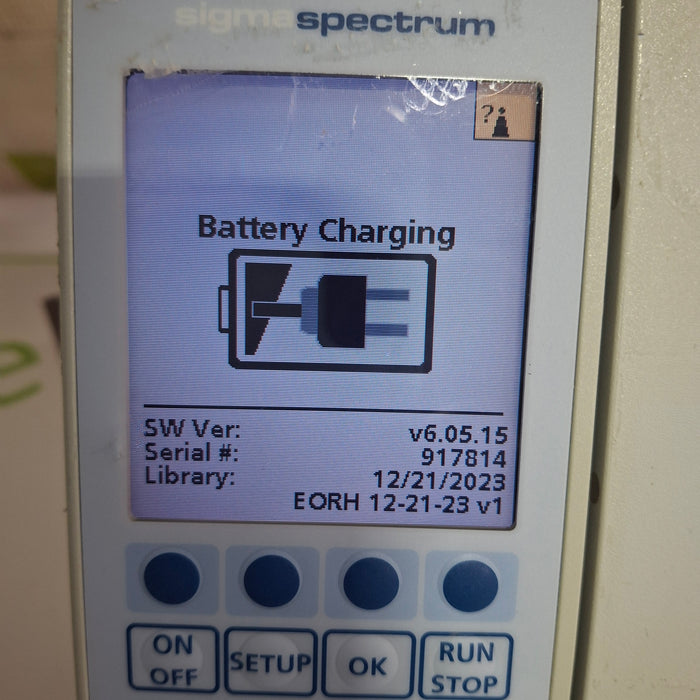 Baxter Sigma Spectrum 6.05.15 with B/G Battery Infusion Pump