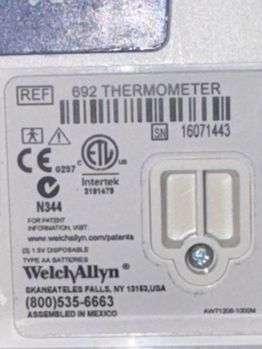 Welch Allyn SureTemp Plus 692 Thermometer