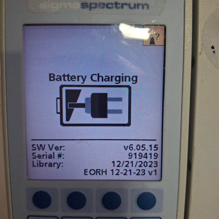 Baxter Sigma Spectrum 6.05.15 with B/G Battery Infusion Pump