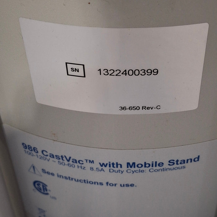 Stryker Castvac 986 Cast Removal Vacuum