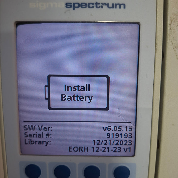 Baxter Sigma Spectrum 6.05.15 without Battery Infusion Pump