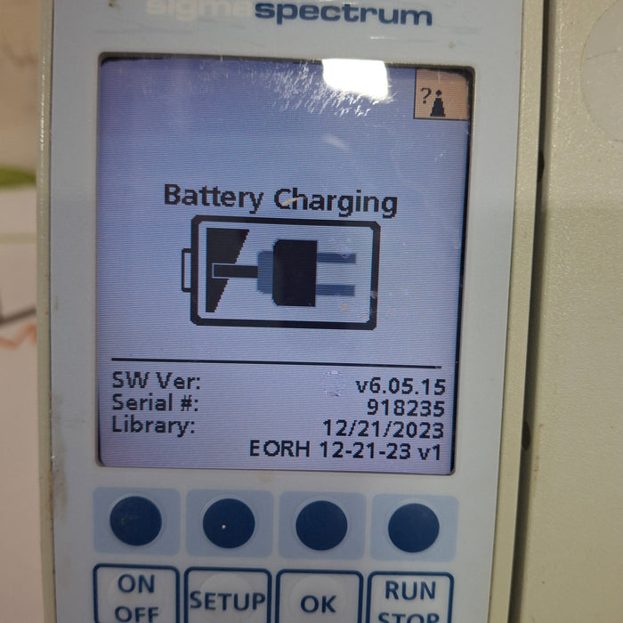 Baxter Sigma Spectrum 6.05.15 with B/G Battery Infusion Pump