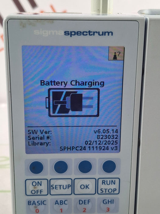 Baxter Sigma Spectrum 6.05.14 with B/G Battery Infusion Pump
