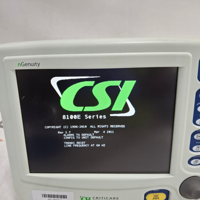 Criticare nGenuity 8100EP1 Patient Monitor