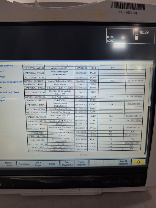 GE Healthcare Carescape B450 Critical Care Patient Monitor