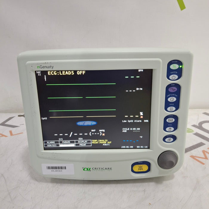 Criticare nGenuity 8100EP1 Patient Monitor