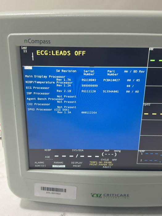 Criticare nCompass Patient Monitor