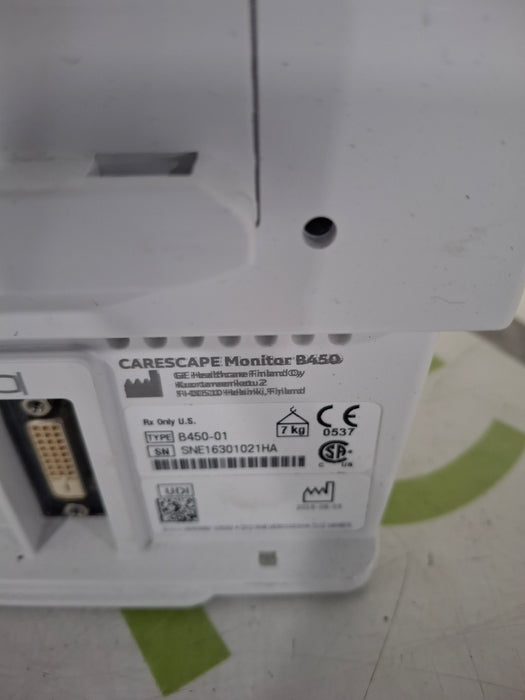 GE Healthcare Carescape B450 Critical Care Patient Monitor