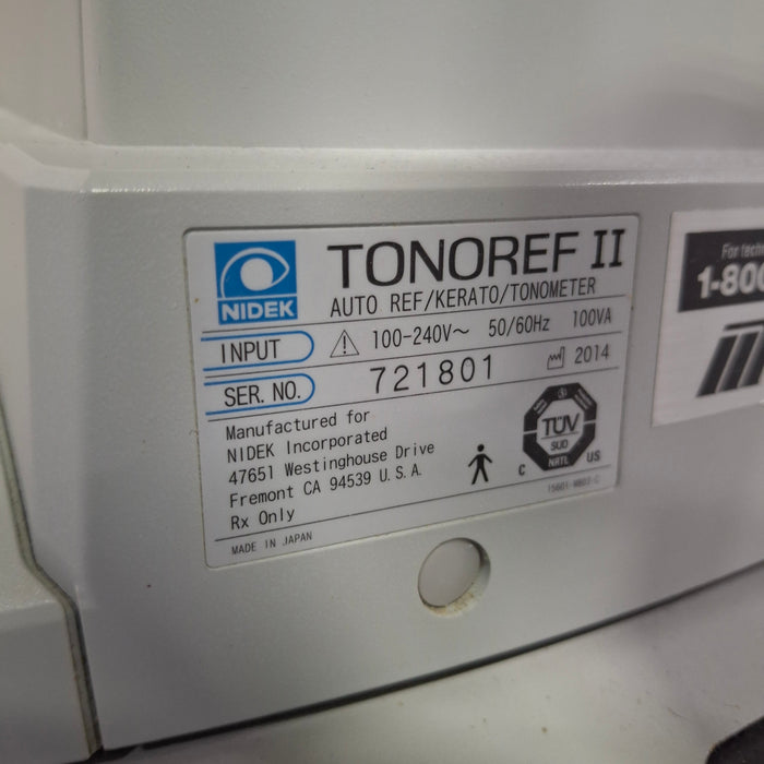 Nidek Tonoref II Auto Ref/Kerato/Tonometer