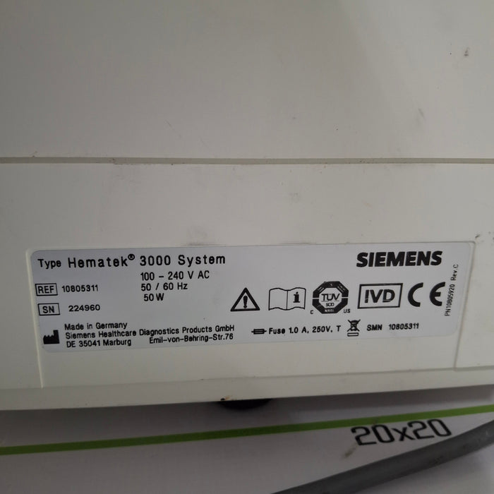 Siemens Hematek 3000 Slide Stainer