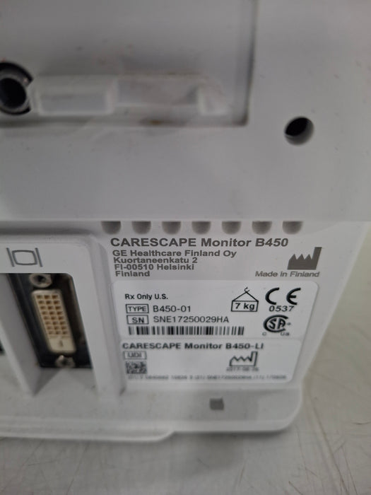 GE Healthcare Carescape B450 Patient Monitor