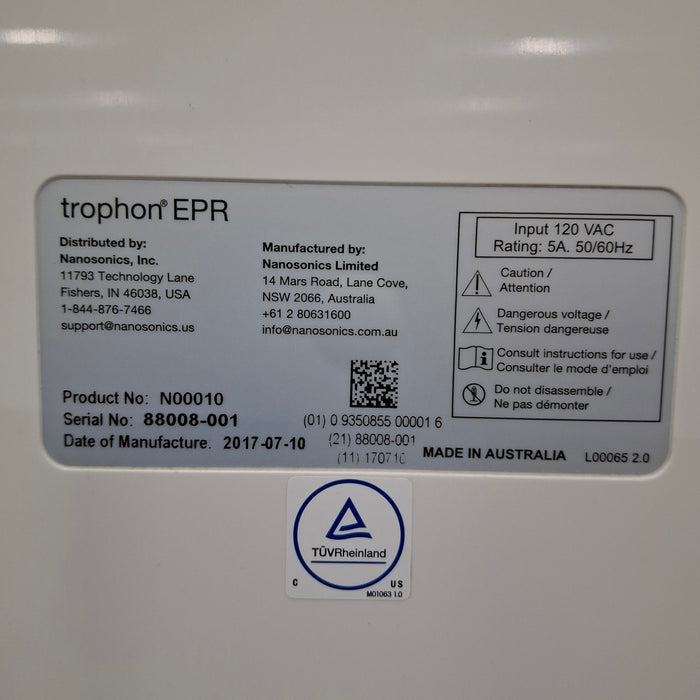NanoSonics Trophon EPR High Level Disinfection