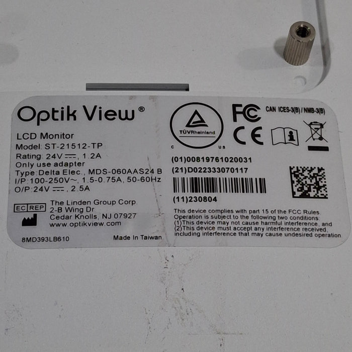 The Linden Group Corporation ST-21512-TP 21.5" Optik View Monitor