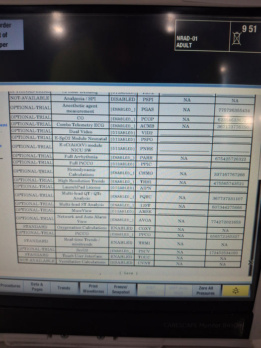 GE Healthcare Carescape B450 Critical Care Patient Monitor
