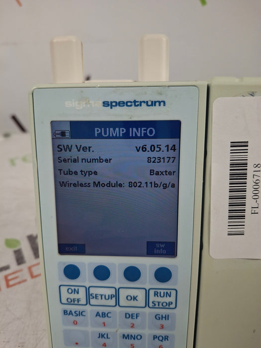 Baxter Sigma Spectrum 6.05.14 with A/B/G/N Battery Infusion Pump
