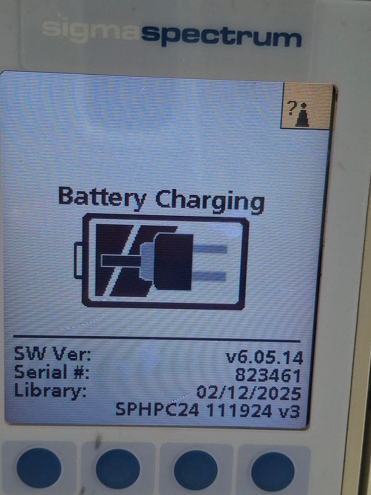 Baxter Sigma Spectrum 6.05.14 with B/G Battery Infusion Pump