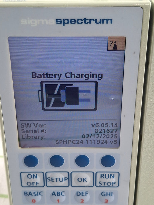 Baxter Sigma Spectrum 6.05.14 with B/G Battery Infusion Pump