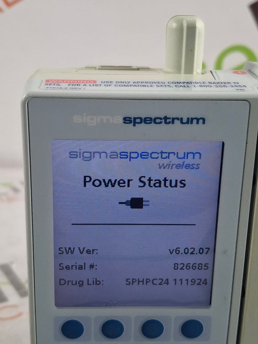 Baxter Sigma Spectrum 6.02.07 with B/G Battery Infusion Pump