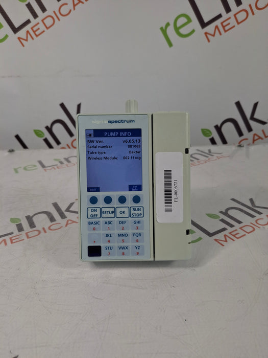 Baxter Sigma Spectrum 6.05.13 with B/G Battery Infusion Pump