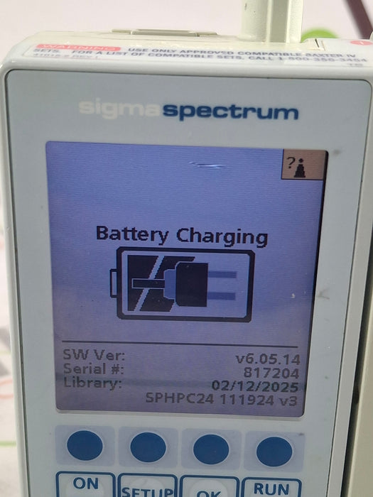 Baxter Sigma Spectrum 6.05.14 with B/G Battery Infusion Pump