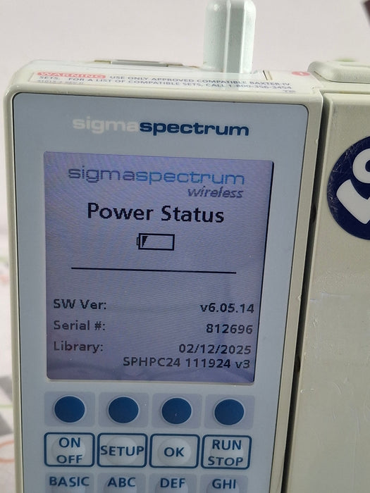 Baxter Sigma Spectrum 6.05.14 with B/G Battery Infusion Pump