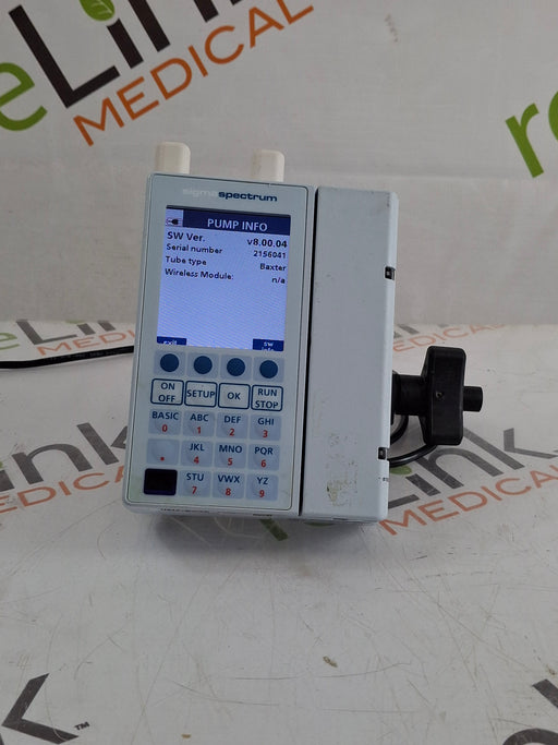 Baxter Baxter Sigma Spectrum 8.00.04 w/ A/B/G/N Battery Infusion Pump Infusion Pump reLink Online