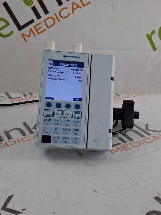 Baxter Sigma Spectrum 8.00.04 w/ A/B/G/N Battery Infusion Pump