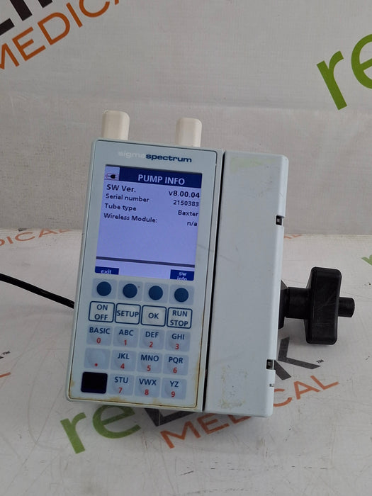 Baxter Sigma Spectrum 8.00.04 w/ A/B/G/N Battery Infusion Pump