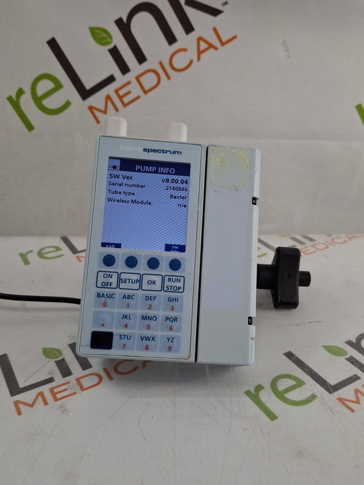 Baxter Sigma Spectrum 8.00.04 w/ A/B/G/N Battery Infusion Pump
