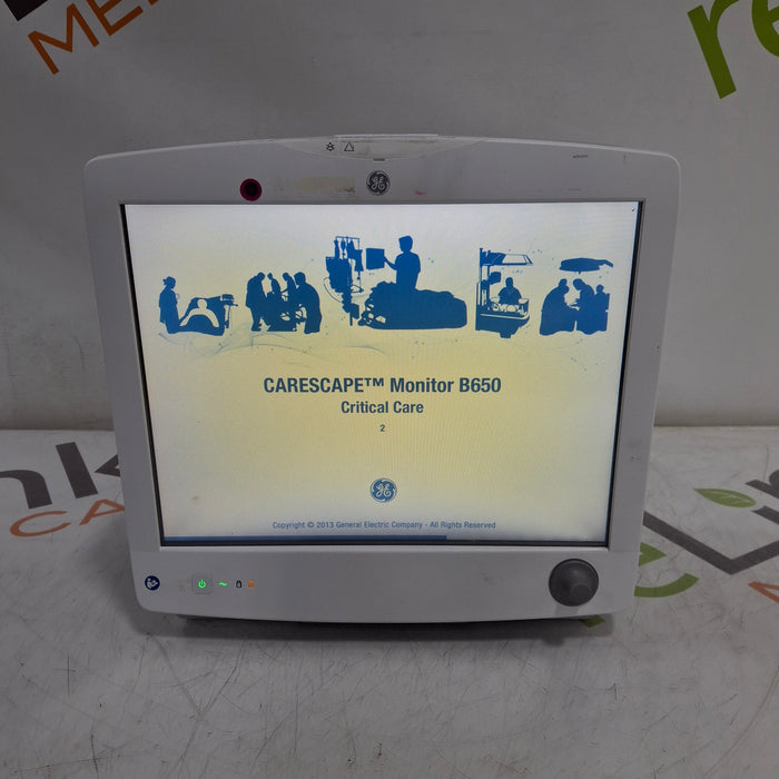 GE Healthcare Carescape B650 Critical Care Patient Monitor