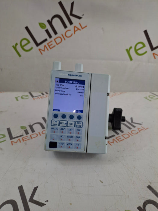 Baxter Sigma Spectrum 8.00.04 w/ A/B/G/N Battery Infusion Pump