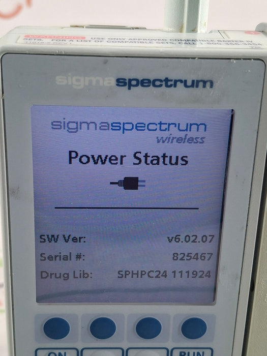 Baxter Sigma Spectrum 6.02.07 with B/G Battery Infusion Pump