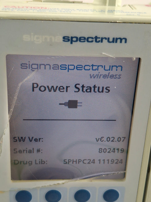 Baxter Sigma Spectrum 6.02.07 with B/G Battery Infusion Pump