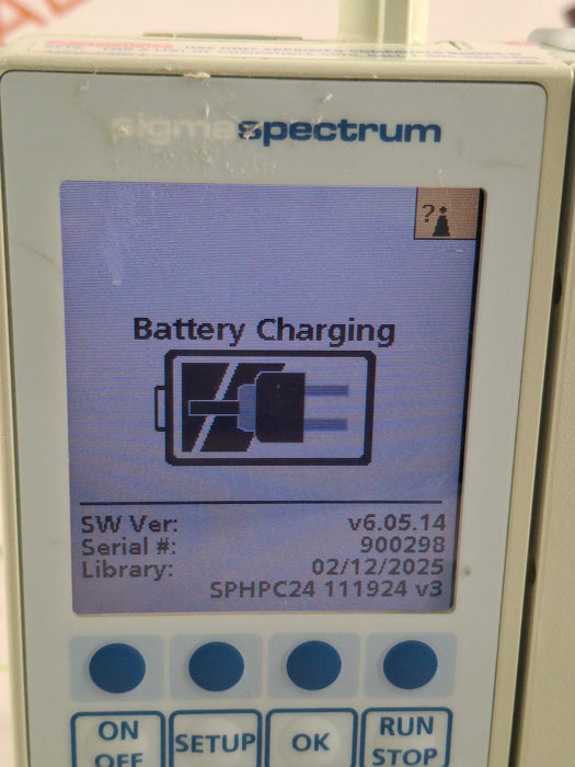 Baxter Sigma Spectrum 6.05.14 with B/G Battery Infusion Pump
