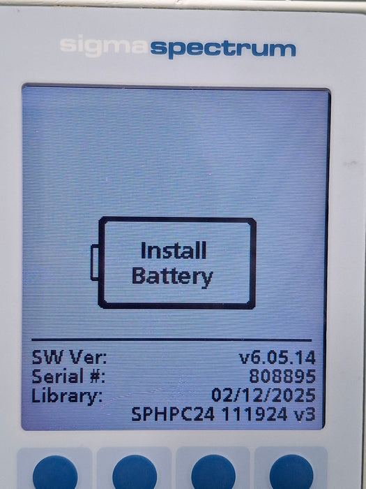 Baxter Sigma Spectrum 6.05.14 with B/G Battery Infusion Pump