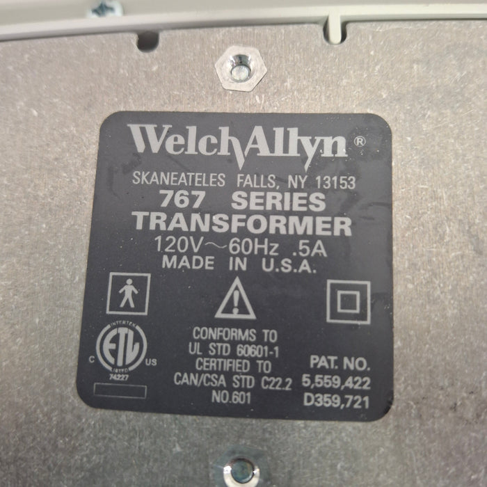 Welch Allyn 767 Otoscope/Ophthalmoscope Wall Tranformer
