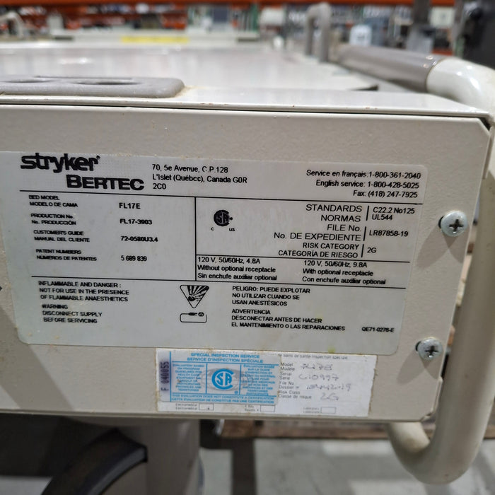 Stryker BERTEC FL17E Stretcher