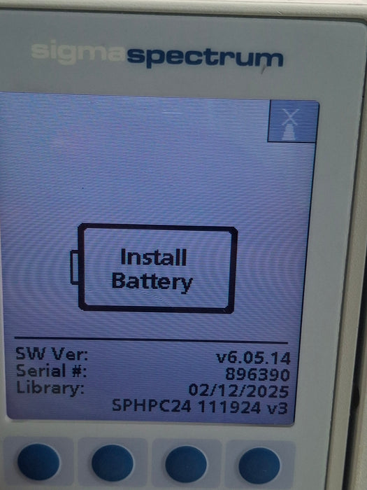Baxter Sigma Spectrum 6.05.14 with B/G Battery Infusion Pump