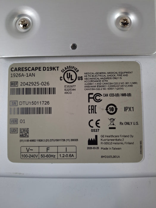 GE Healthcare D19KT Display