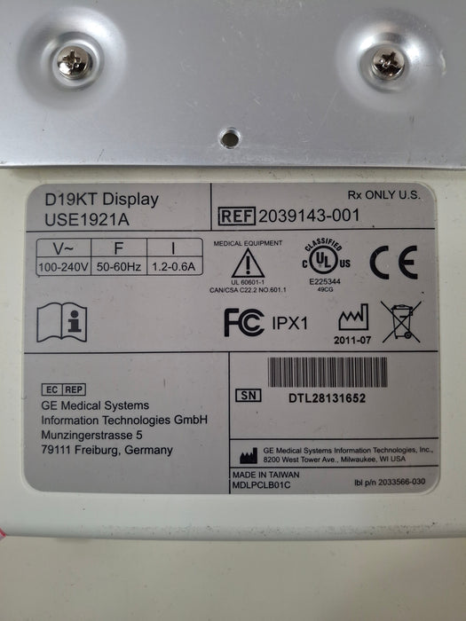 GE Healthcare D19KT Display
