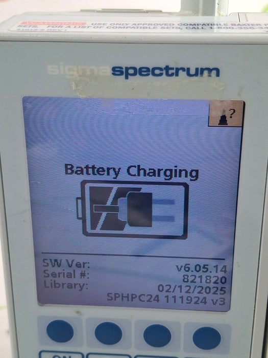 Baxter Sigma Spectrum 6.05.14 with B/G Battery Infusion Pump