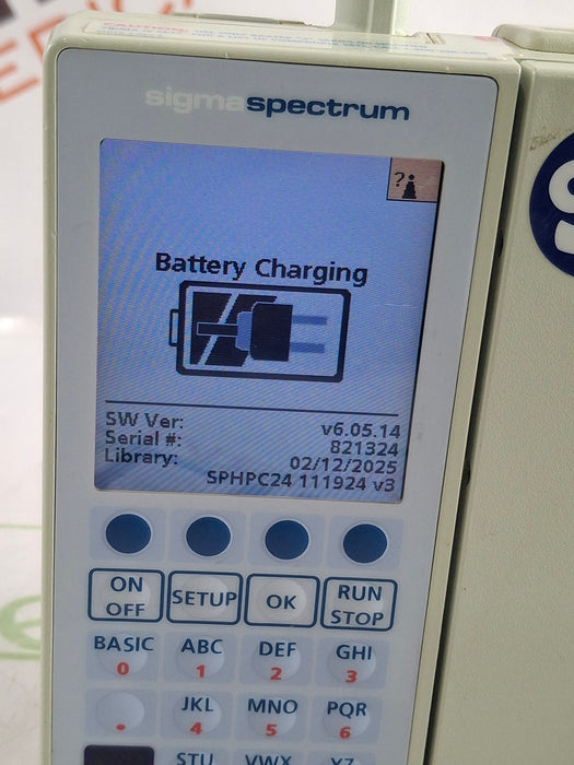 Baxter Sigma Spectrum 6.05.14 with B/G Battery Infusion Pump