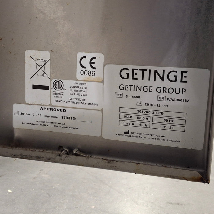 Getinge 86 Series S-8668 Sterilizer