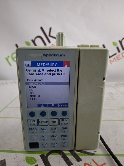 Baxter Sigma Spectrum 6.05.14 with B/G Battery Infusion Pump