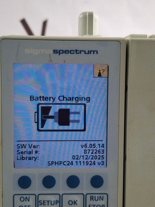 Baxter Sigma Spectrum 6.05.14 with B/G Battery Infusion Pump