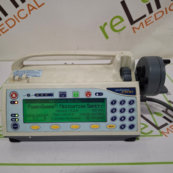 Smiths Medical Medfusion 3500 Version 5 Syringe Infusion Pump