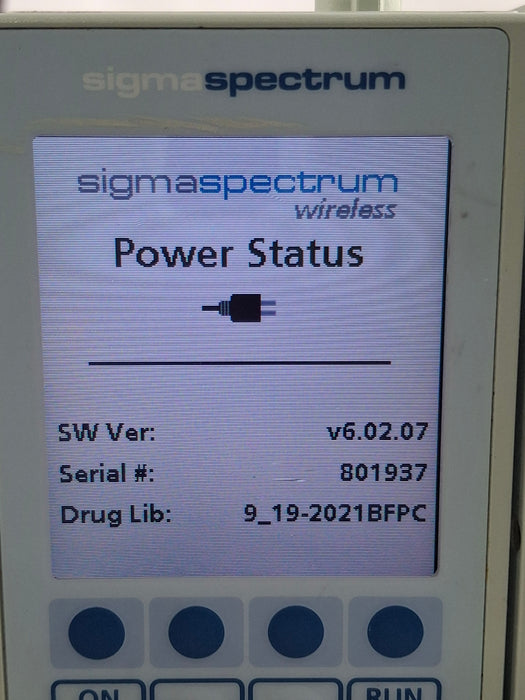 Baxter Sigma Spectrum 6.02.07 with B/G Battery Infusion Pump